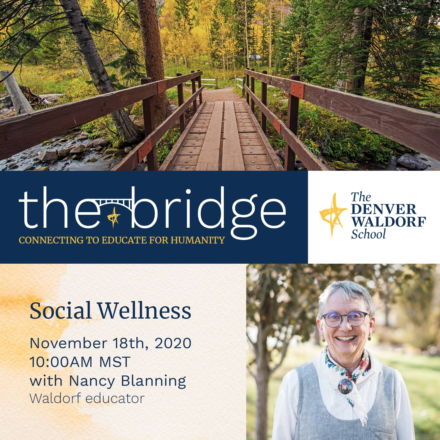 Denver Waldorf School webinar The Bridge with Nancy Blanning on Social Wellness